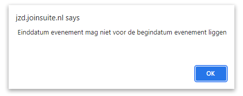 Slimme validaties melding